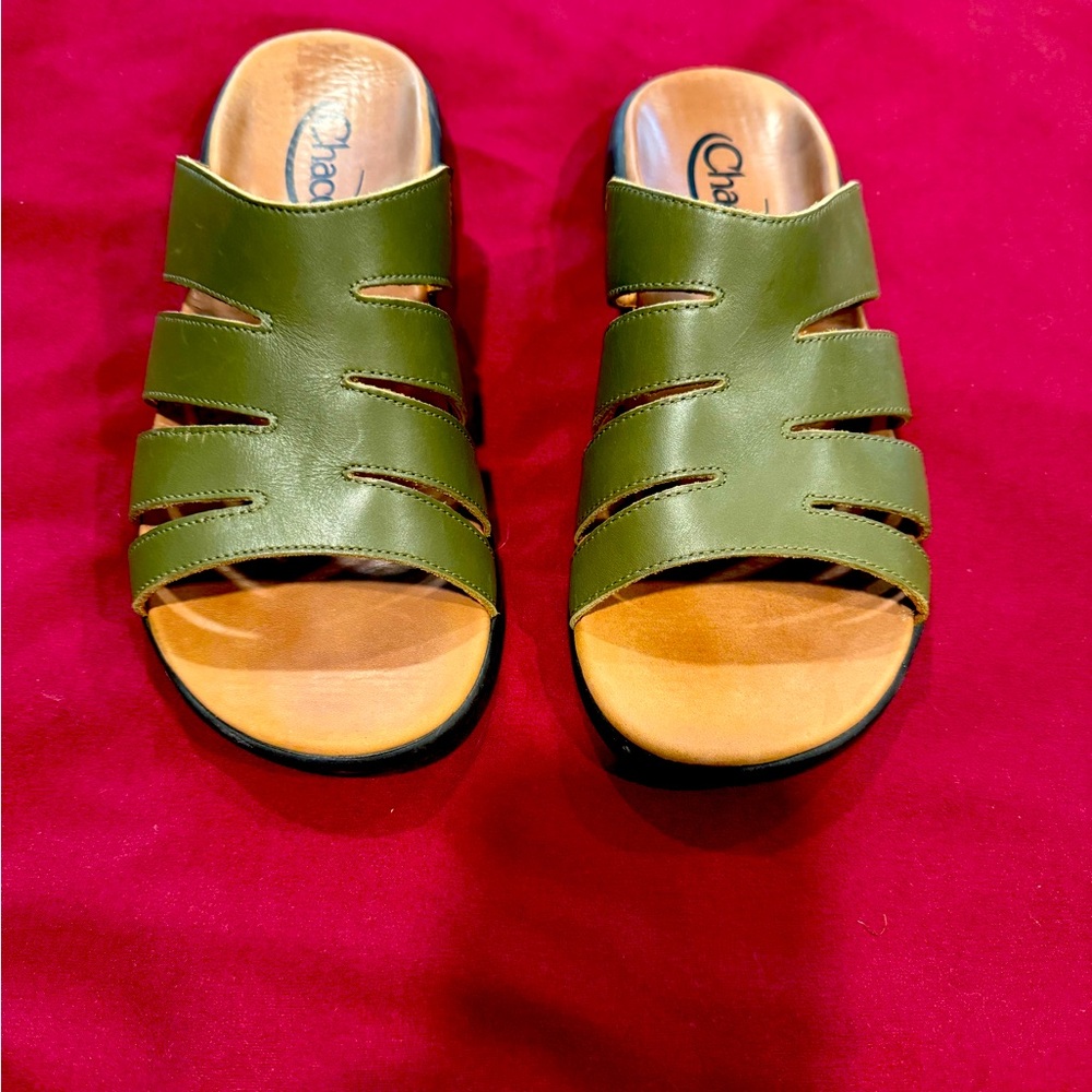 Chaco Frieda Women's Green Slide Sandals Size 10
